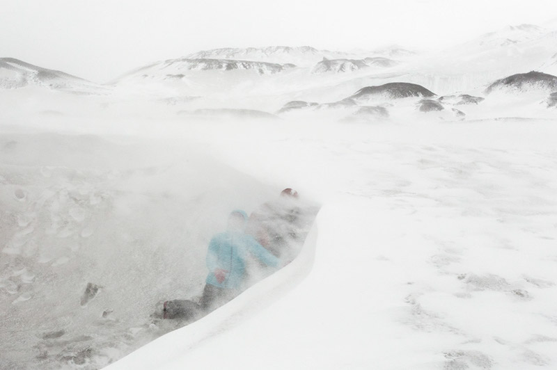 No Shelter. Deception Island, Antarctica