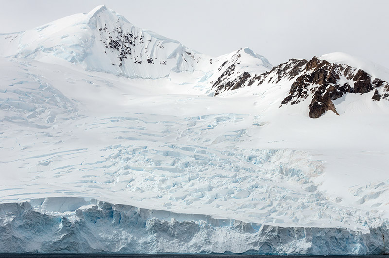 Glacier and Mountains. Neko Harbor, Antarctica