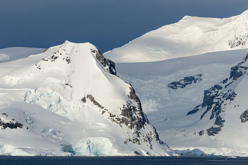 Shadow and Peaks. Neko Harbor, Antarctica