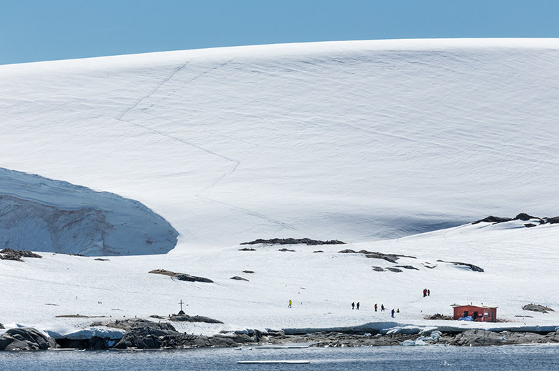 Memorial Cross on Petermann Island. Antarctica