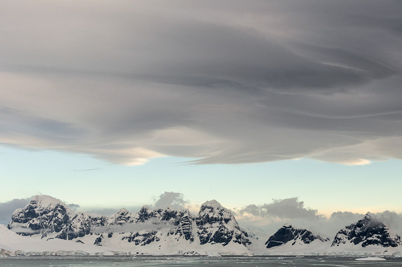 Lenticular Clouds Over Anvers Island, Antarctica