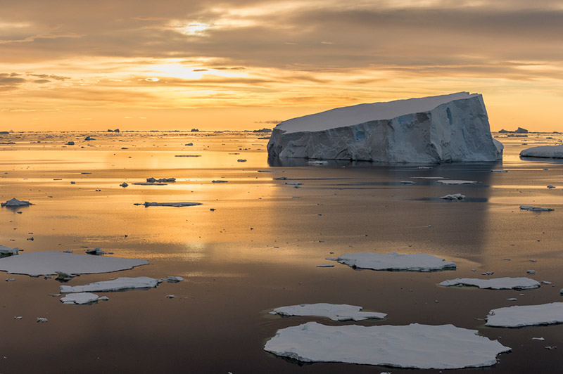 Sea Ice off Anvers Island. Anvers Island, Antarctica