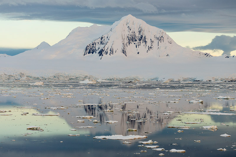 Mount William and Reflections. Anvers Island, Antarctica