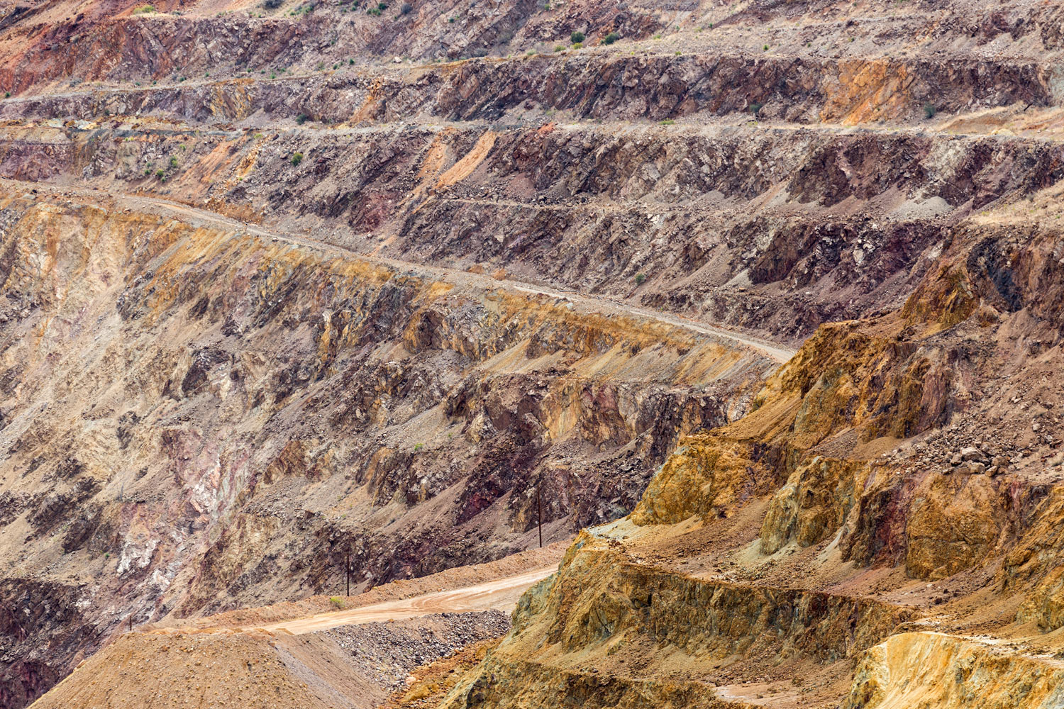 Lavender Pit Mine, Bisbee AZ. Study #9. 2018 (31°26'20.892" N 109°54'42.414" W)