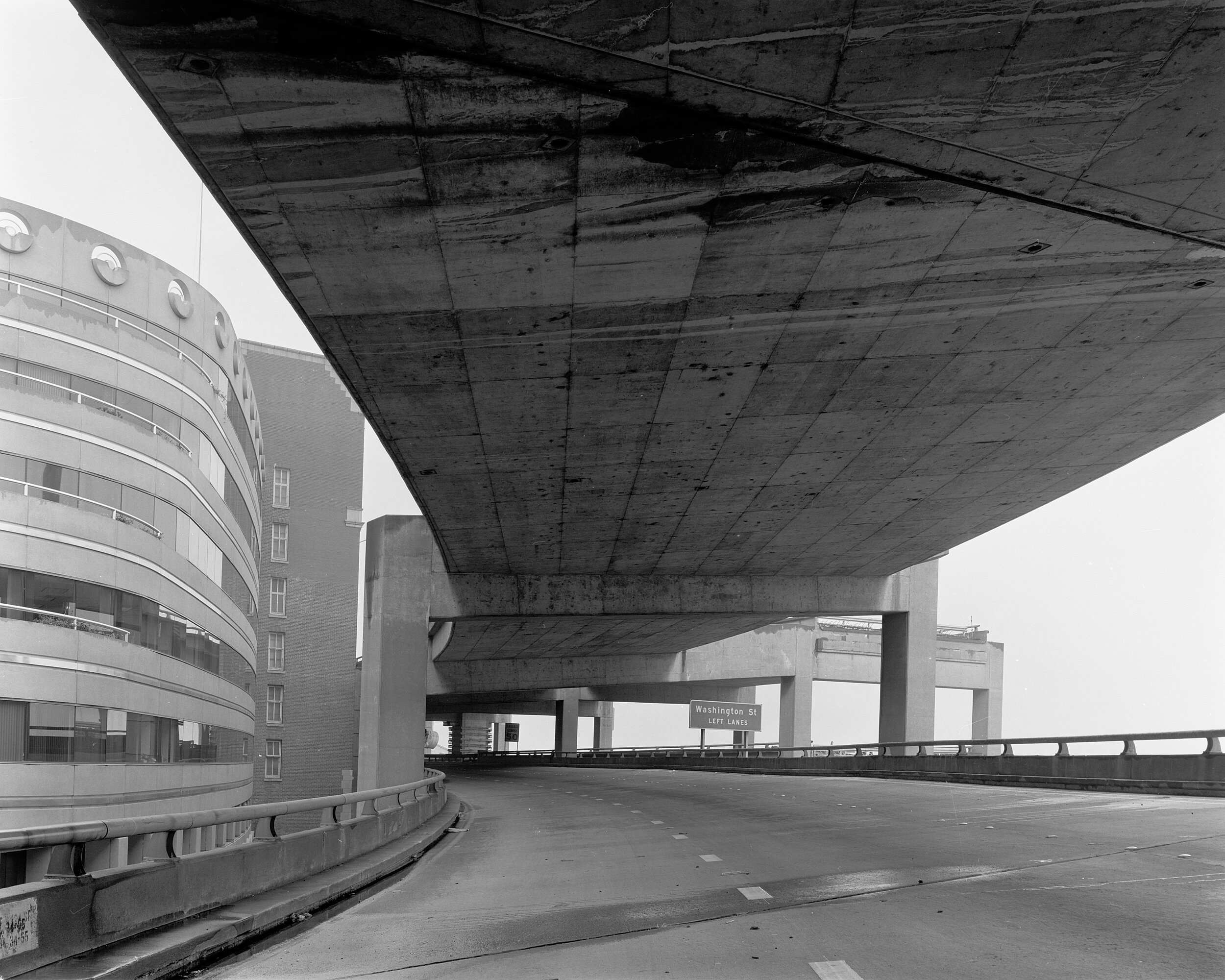 Middle level, Embarcadero Freeway, at Mission St. 1990.
