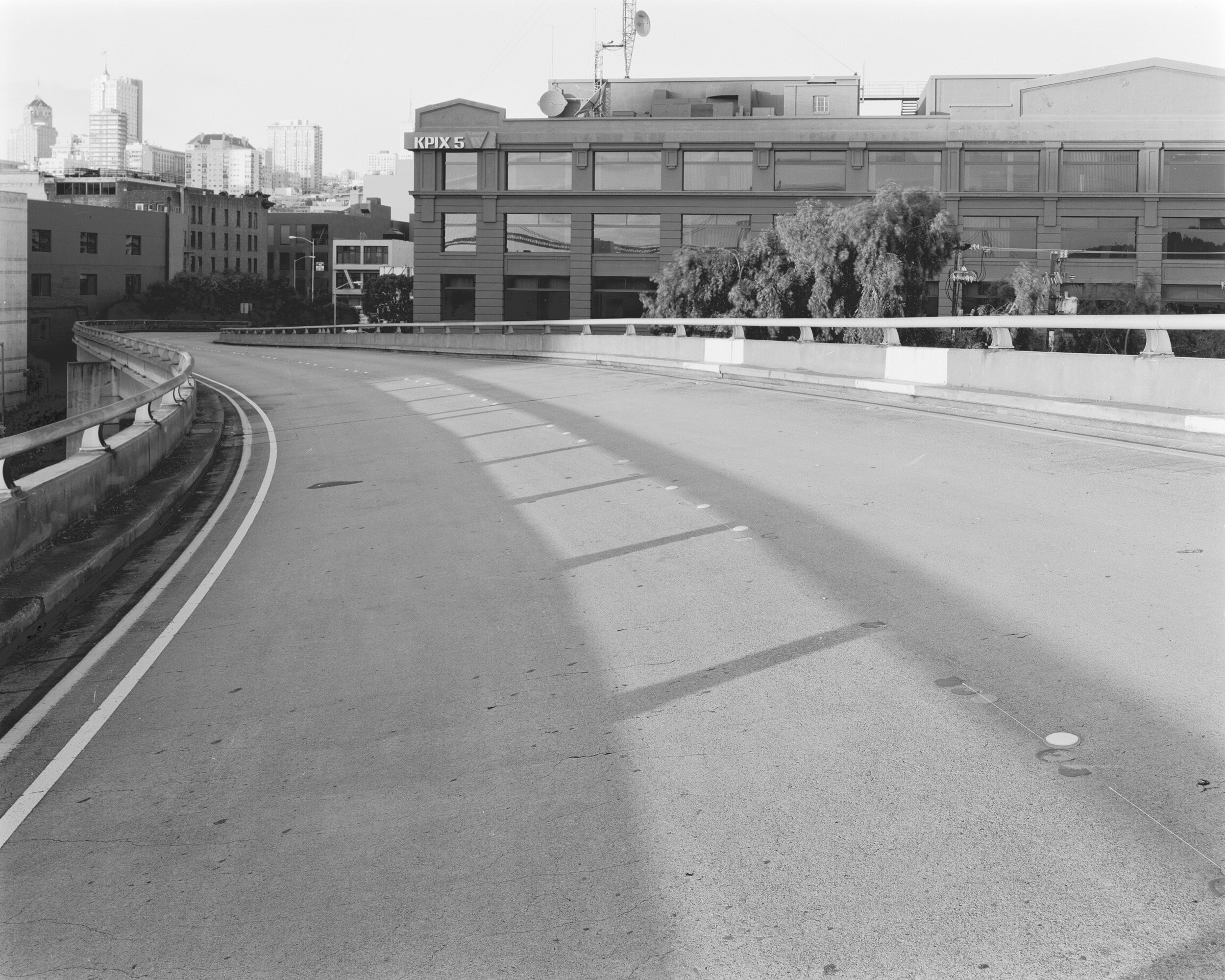 Samson Street On ramp (looking west) - Upper Level. Embarcadero Freeway San Francisco, 1990