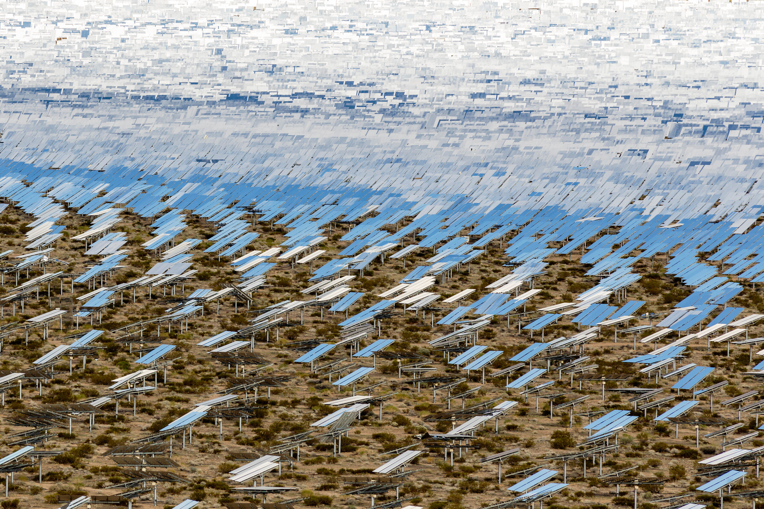 Ivanpah Thermal Solar Plant, CA. Study #37. 2020 (35°34'11.028" N 115°27'54.264" W)