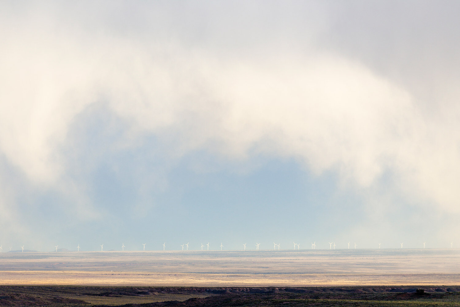 Windmills, Painted Desert. Winslow, AZ. 2015 (35°9'39.15" N 110°27'49.59" W)
