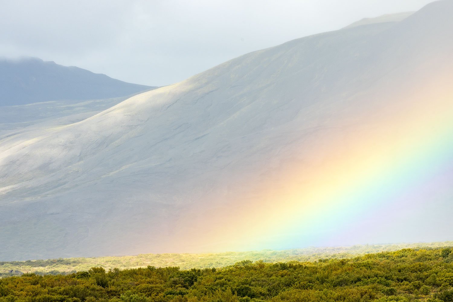 Rainbow, Thingvellir Valley. Iceland, 2022