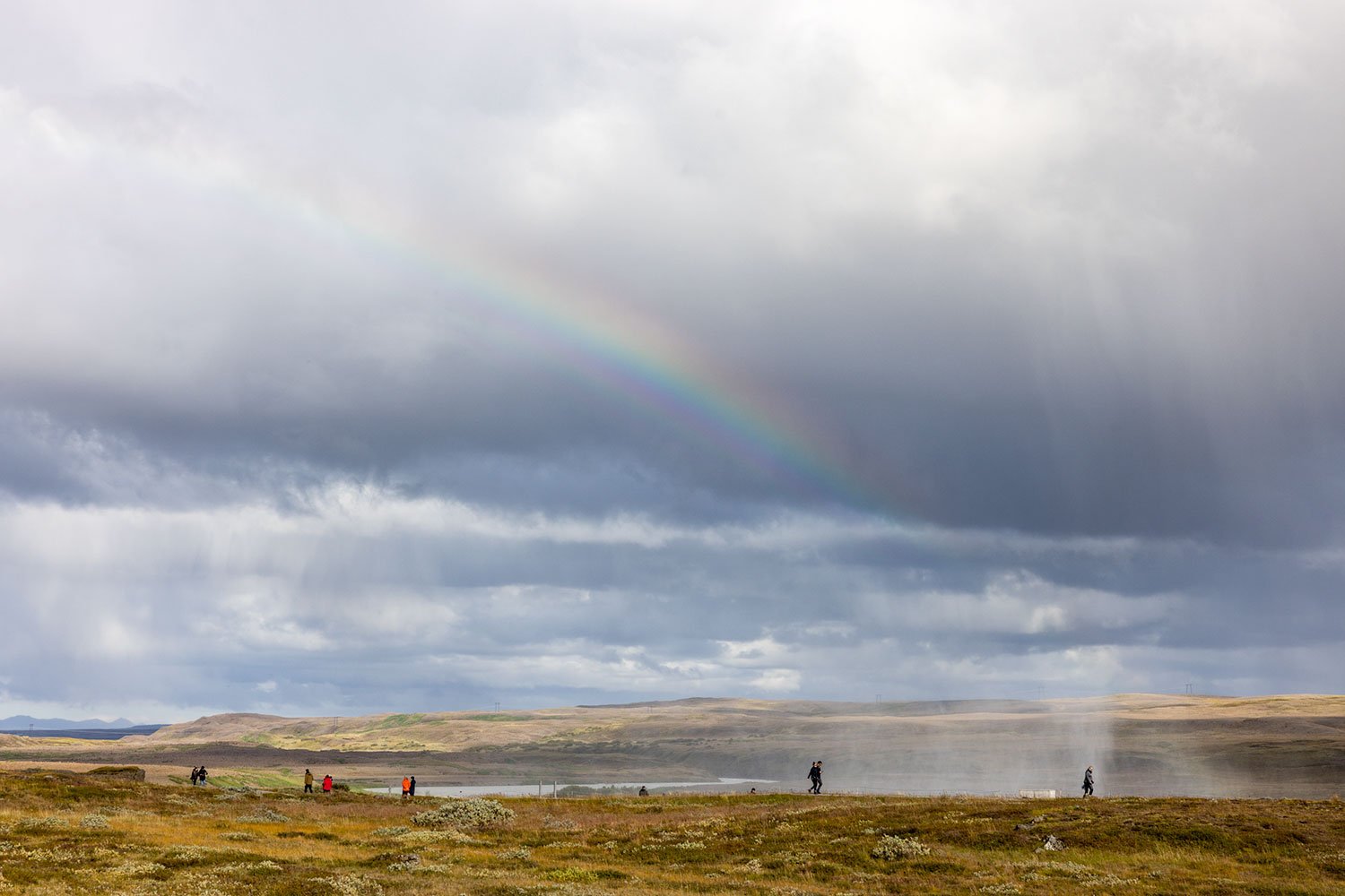 Rainbow Over Trail to Gullfoss. Iceland, 2022