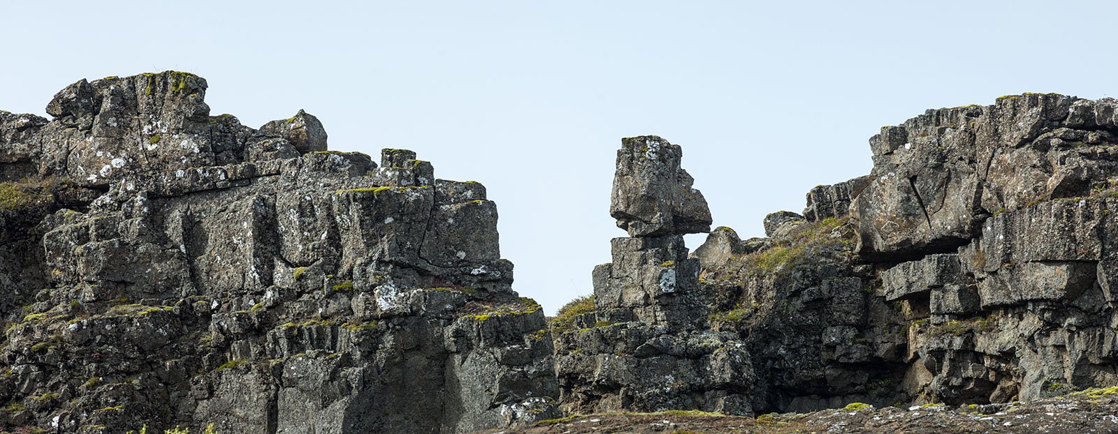 Basalt Formation. Thingsvellir National Park.. Iceland. 2022