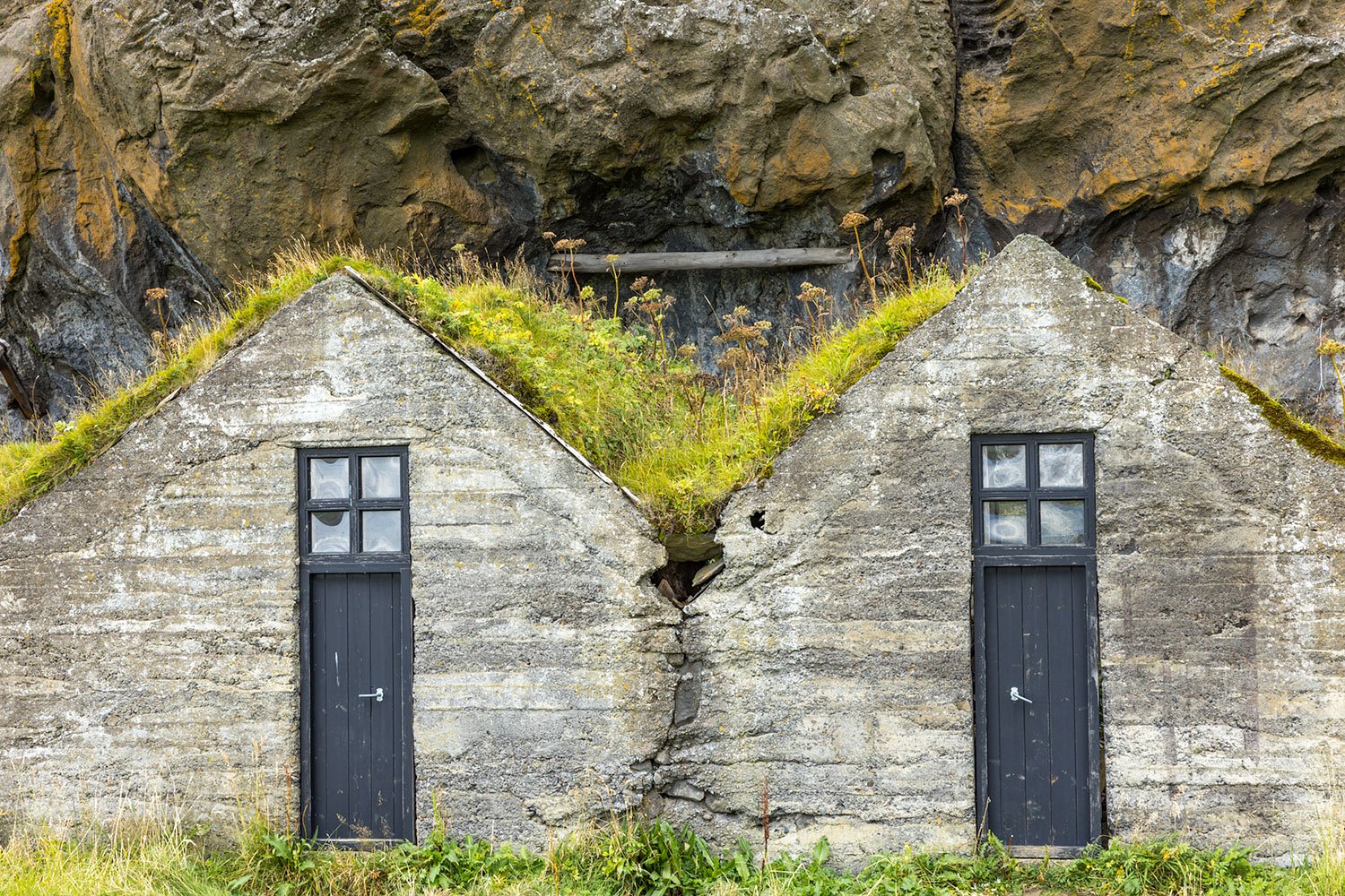 Grass Roofed Dwellings at Drangshlioll. Iceland, 2022