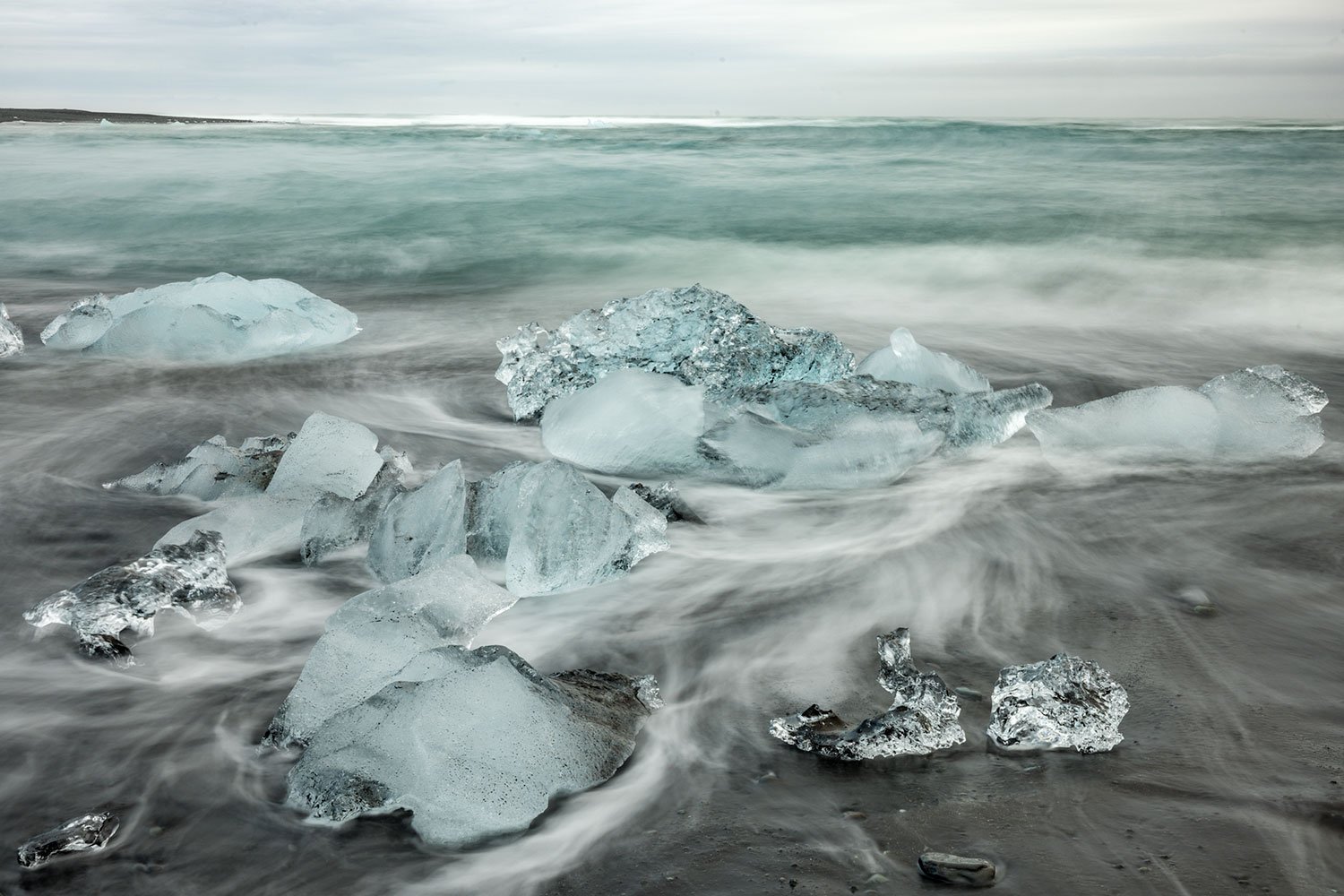 Icebergs on Diamond Beach #1. Iceland, 2022
