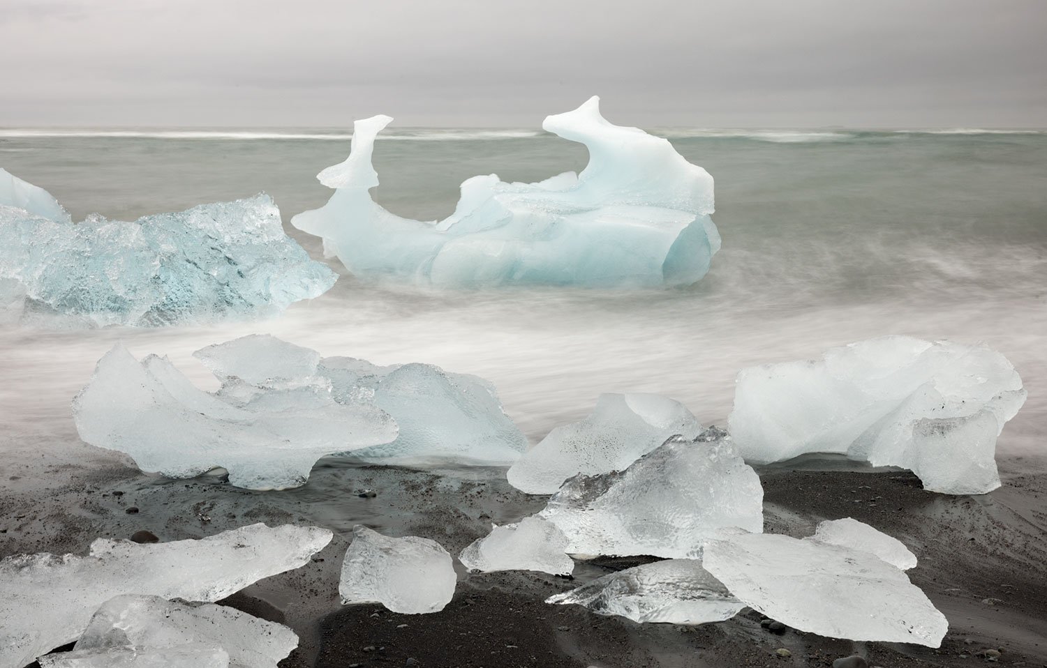 Icebergs on Diamond Beach #2. Iceland, 2022