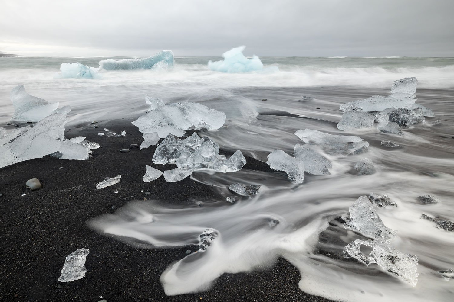 Icebergs on Diamond Beach #4. Iceland, 2022