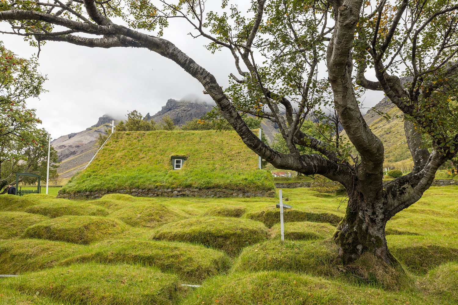 Hofskirkja Turf Church Graveyard. Iceland, 2022