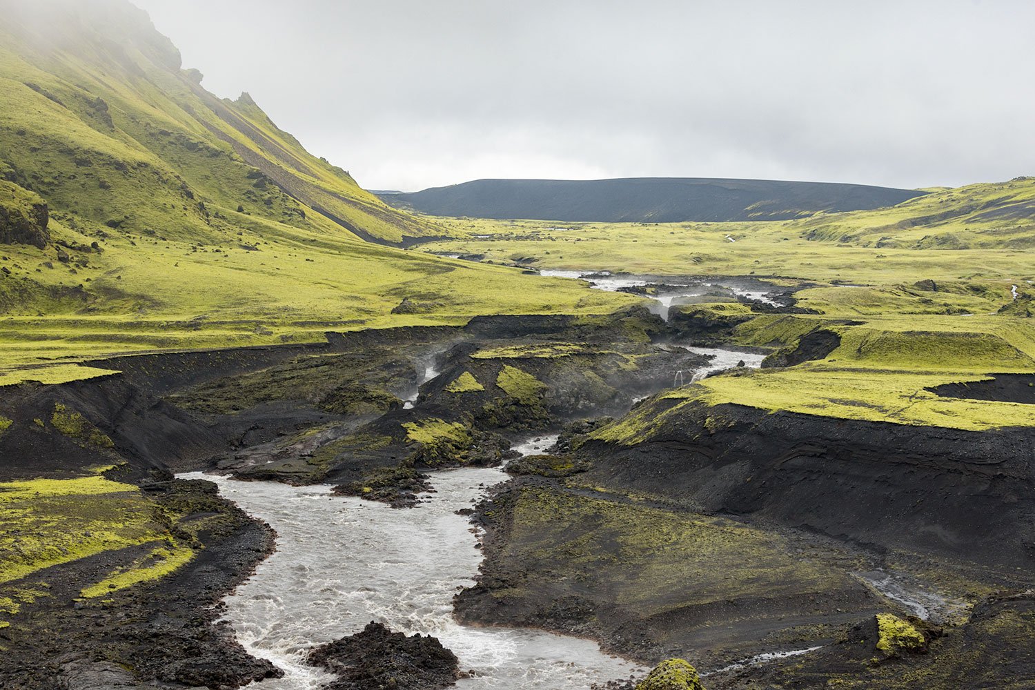 Riverbed Through Ash. Western Highlands. Iceland, 2022