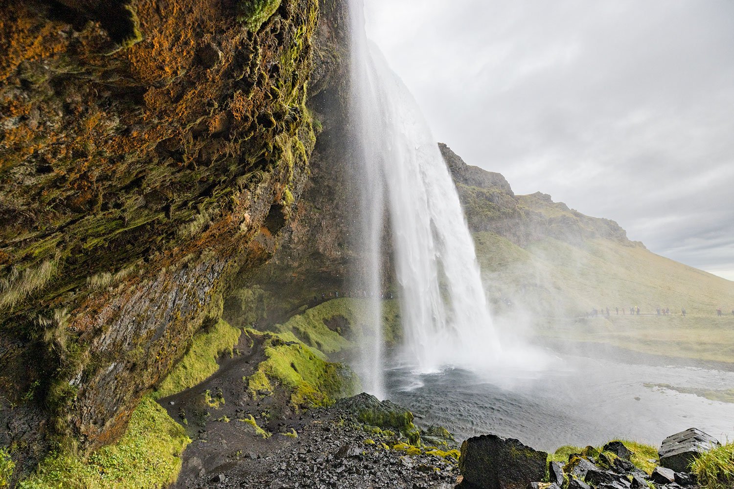 Seljalandsfos Waterfall, Side View. South Coast, Iceland, 2022