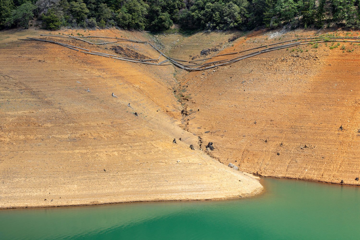 High Water Mark. Lake Shasta. Study #2. Redding, CA. 2022 (40°46'38.196" N 122°18'38.88" W)