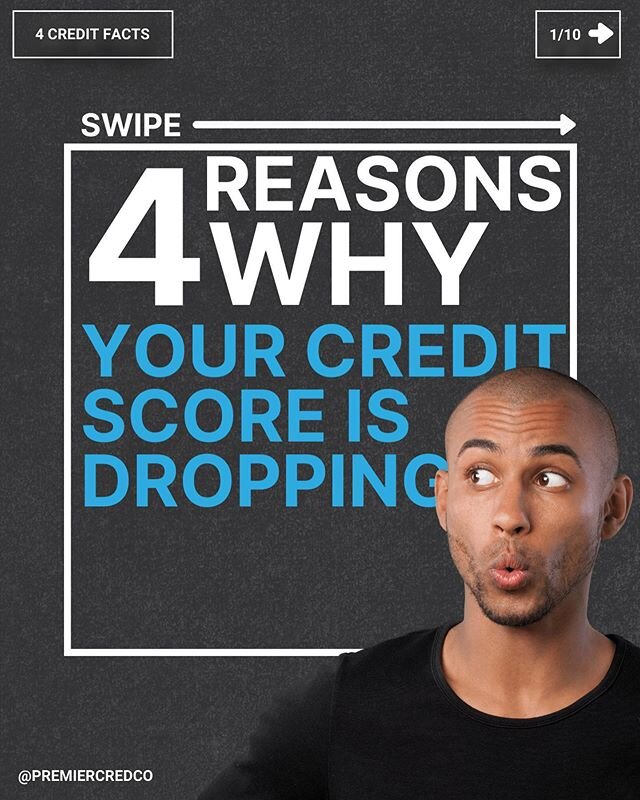 Is your credit score dropping? Do you not know why? Wanna know why? Here&rsquo;s a short list of what could be happening!
-
Make sure to follow us!
@premiercredco
@premiercredco
@premiercredco
.
.
.
#mortgage #realestate #mortgagebroker #refinance #l