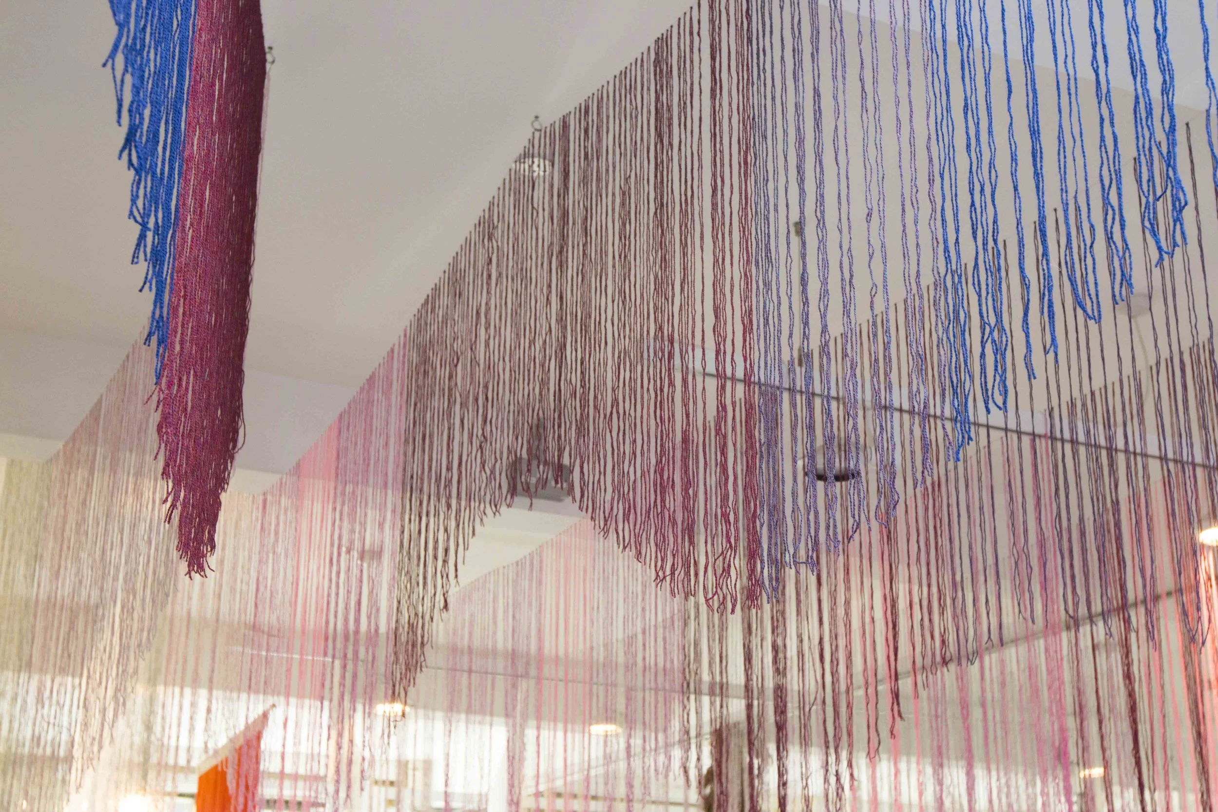 La Wayaka Current, 2018. Wool Installation. Tropic 08ºN - Desert 23ºS - Arctic 70ºN