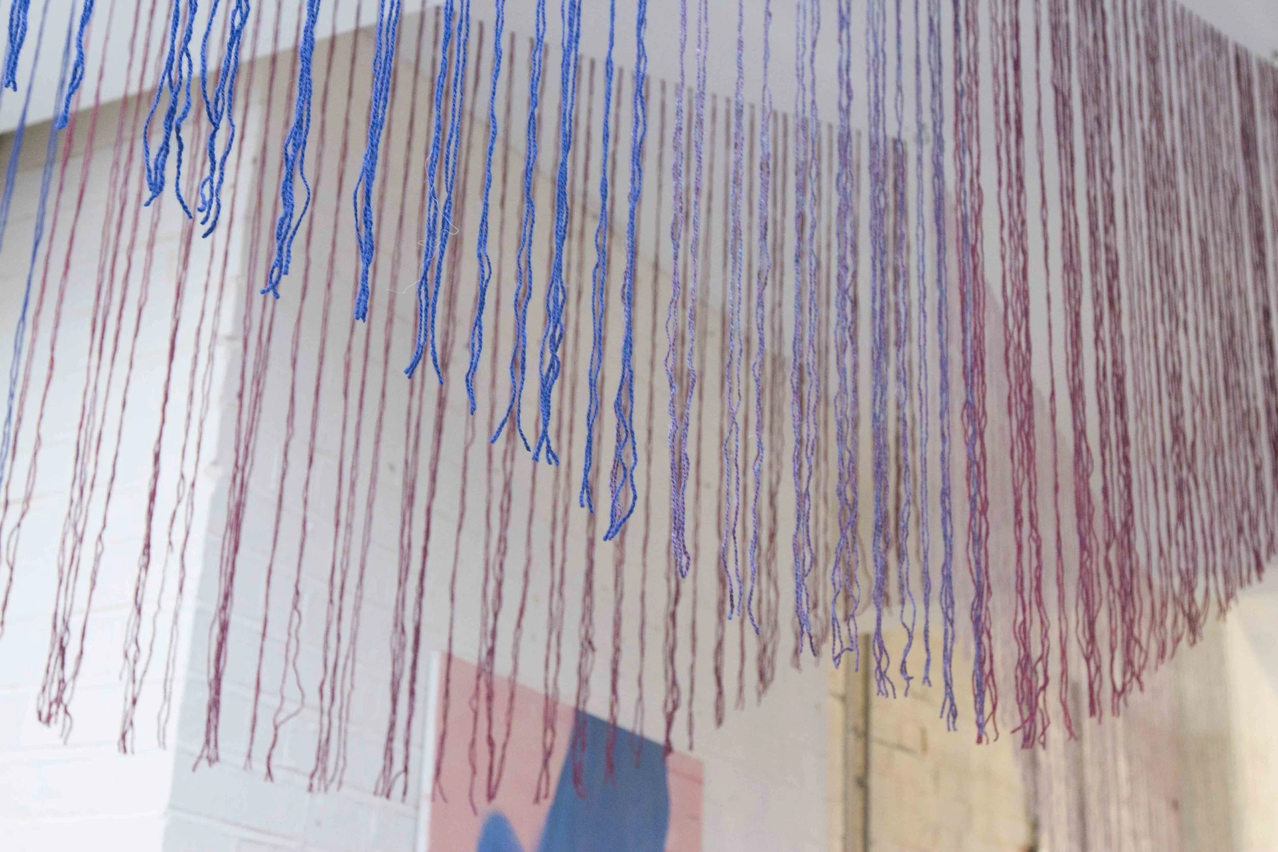 La Wayaka Current, 2018. Wool Installation. Tropic 08ºN - Desert 23ºS - Arctic 70ºN