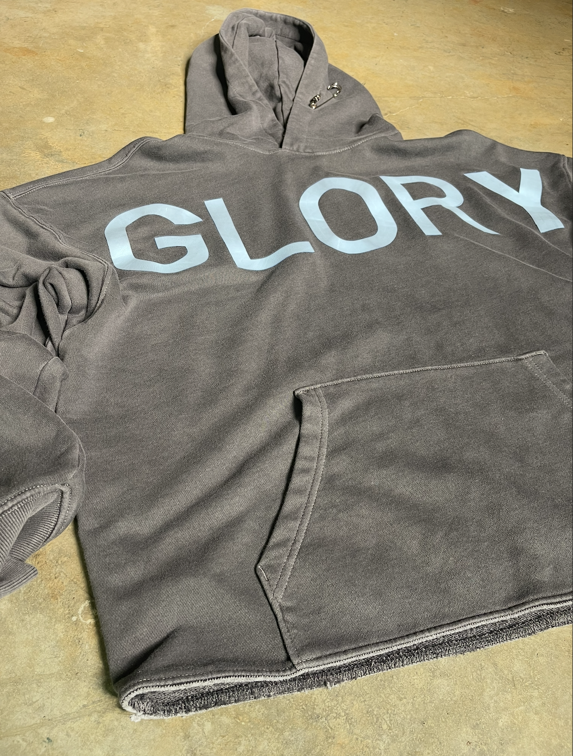 CROPPED GREY AND VINTAGE BLUE GLORY SWEATSHIRT