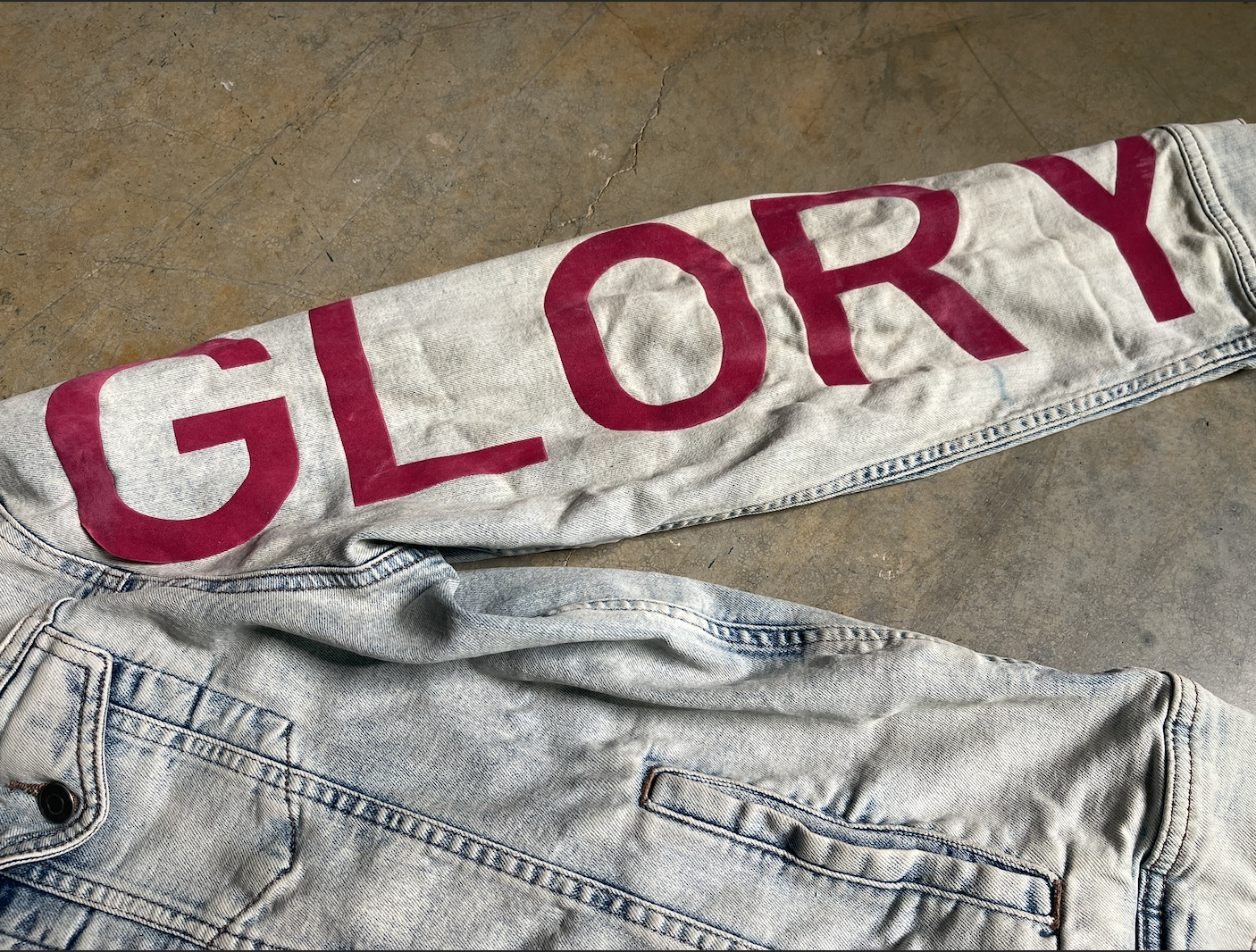 RED GLORY DEMIN JACKET (XL)