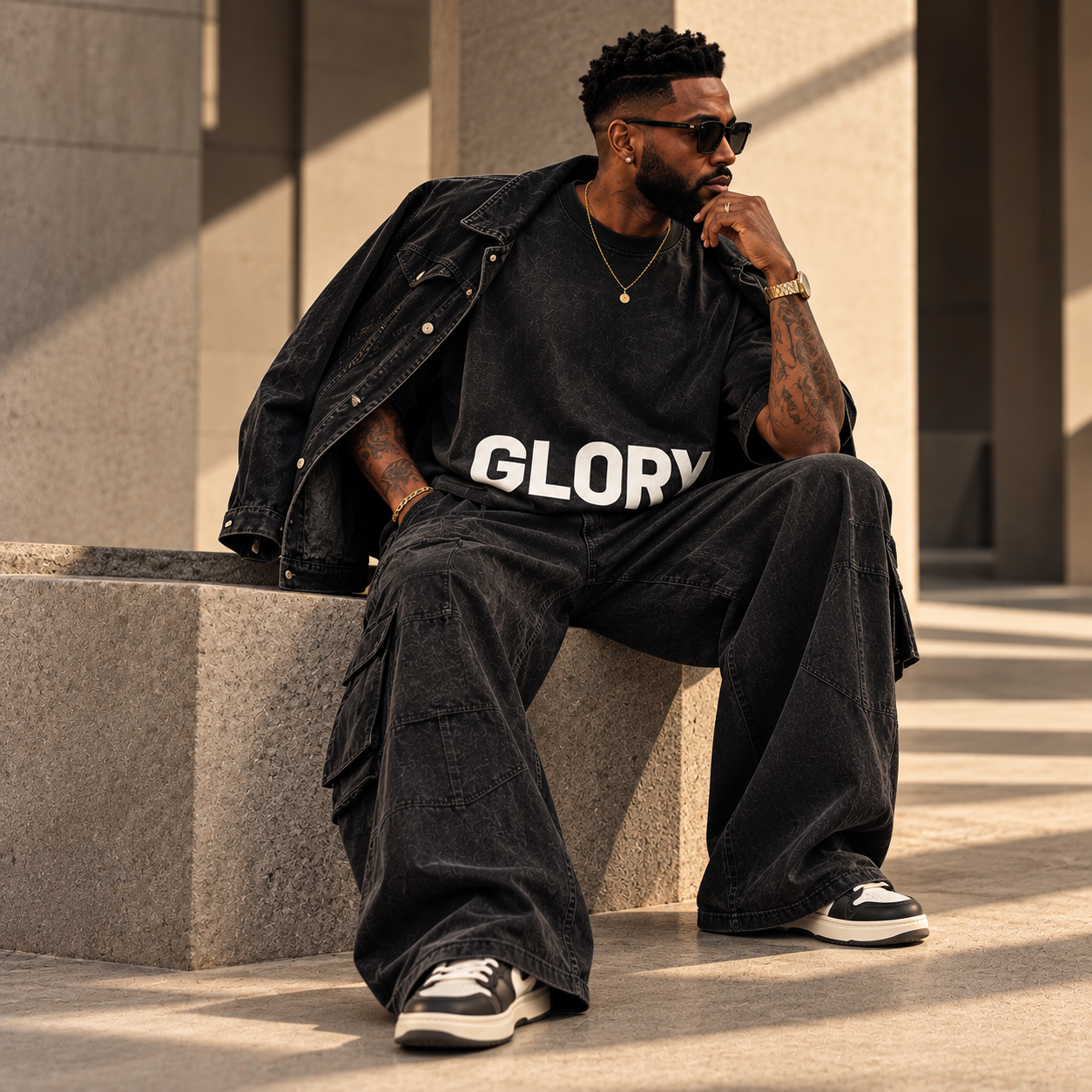 Golden Hour Glory_ Urban Streetwear Portrait.png