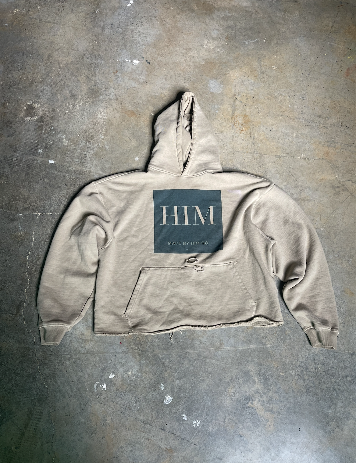CROPPED DISTRESSED TAN AND GREEN HIM (LARGE)