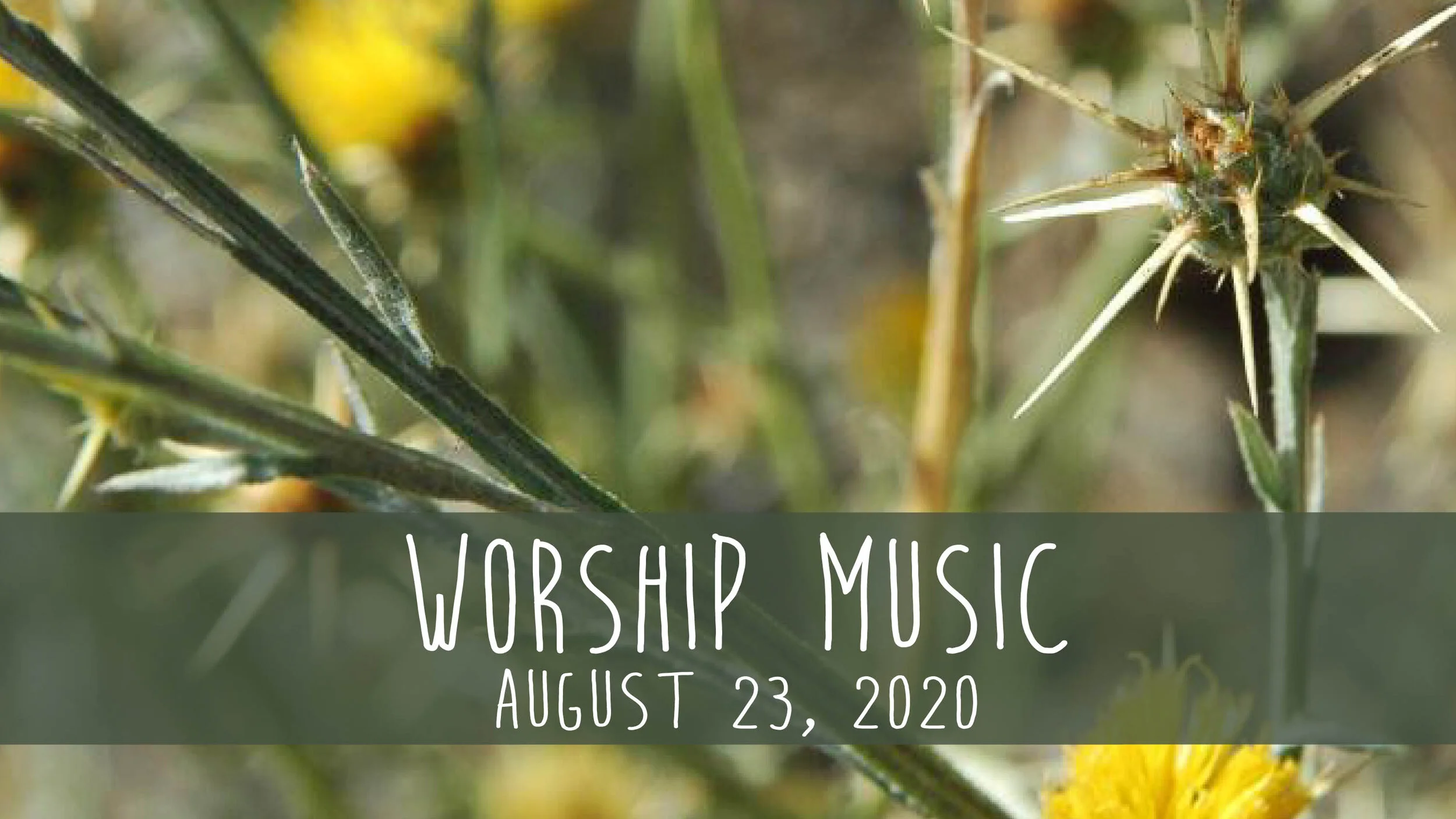 Worship Music • August 23, 2020