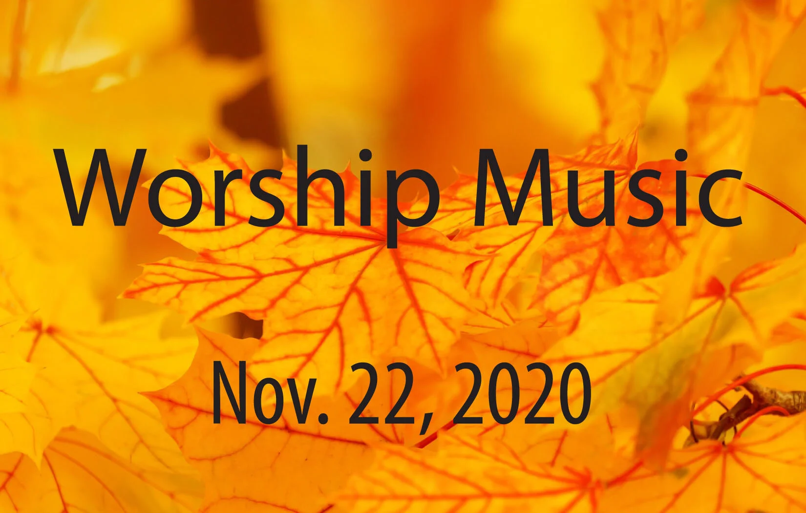 Worship Music - November 22, 2020