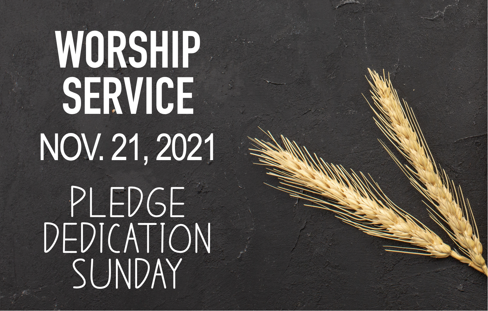 Worship Service - November 21, 2021 - Pledge Dedication Sunday 
