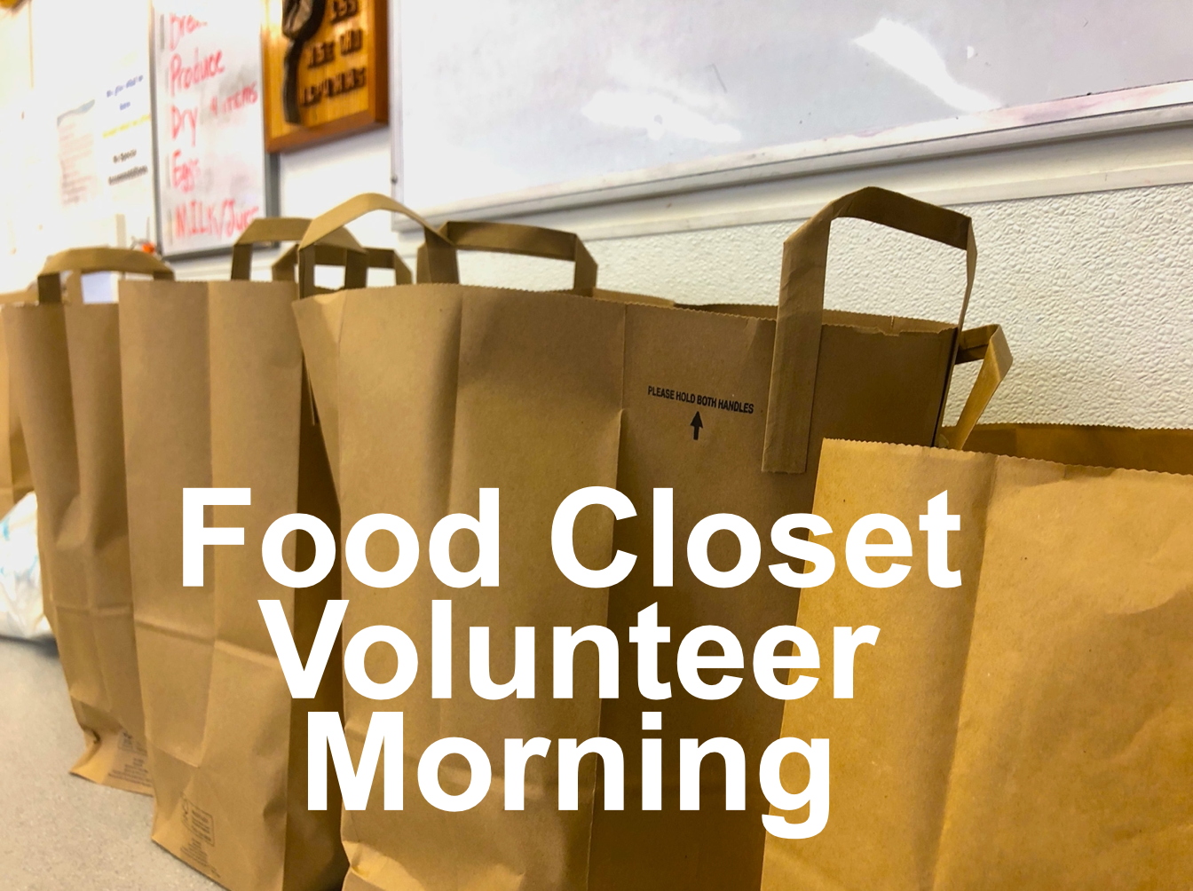 October Food Closet Volunteer Morning