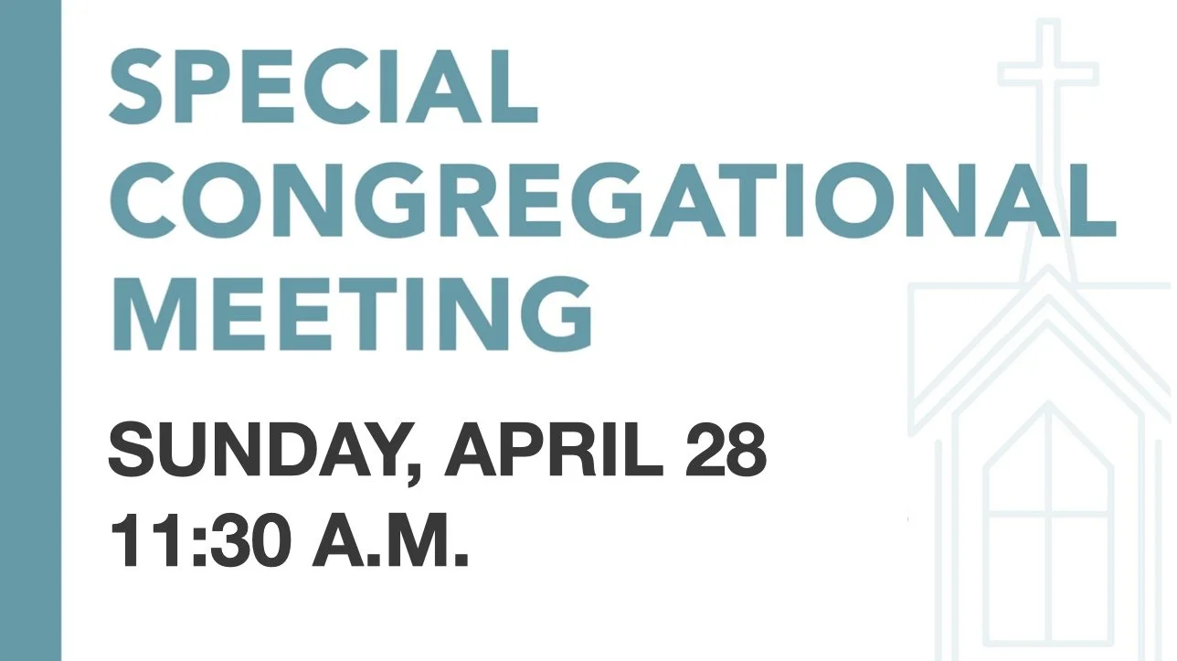 Special Congregational Meeting Set for April 28
