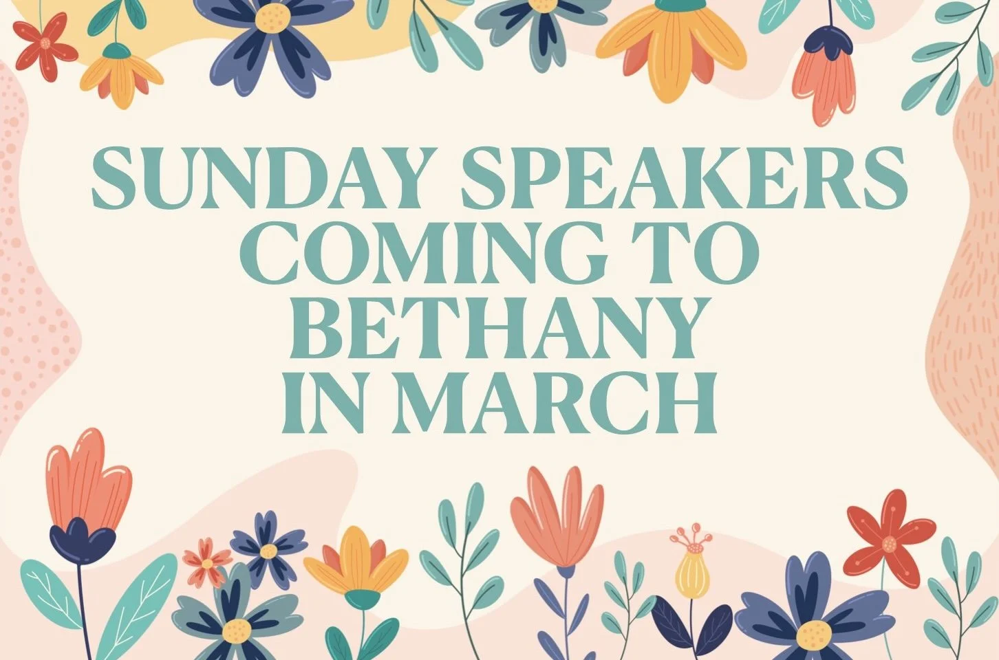 Coming to Bethany ...