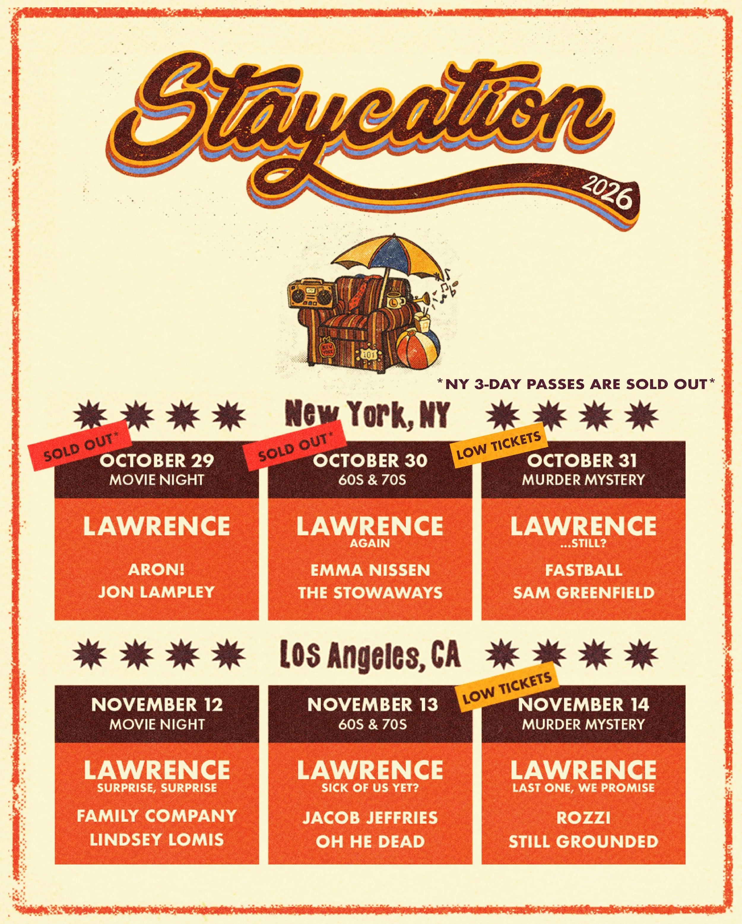 @lawrencetheband kick off staycation with 2 sold out shows!