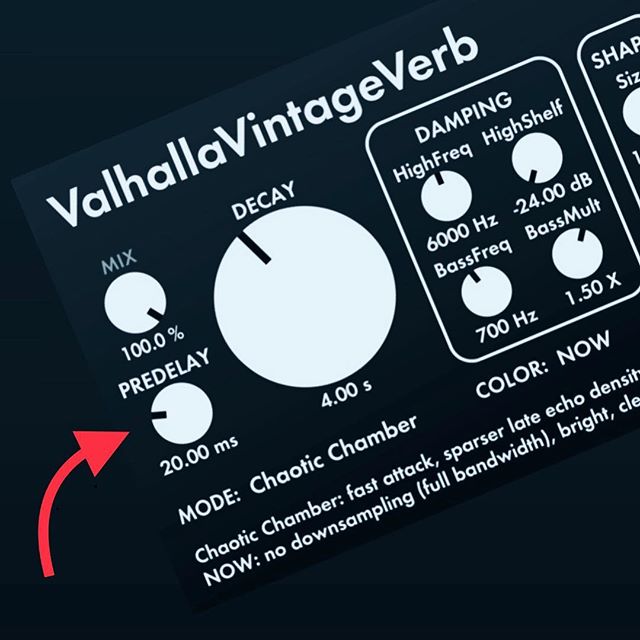 &ldquo;PRE DELAY&rdquo; - If you want a better mix and you use reverb (so that&rsquo;s everyone) learn about this dial, get it right and enjoy the results - like wiping the dirt off your windows, also get yourself a modern verb. I get sent tons of se