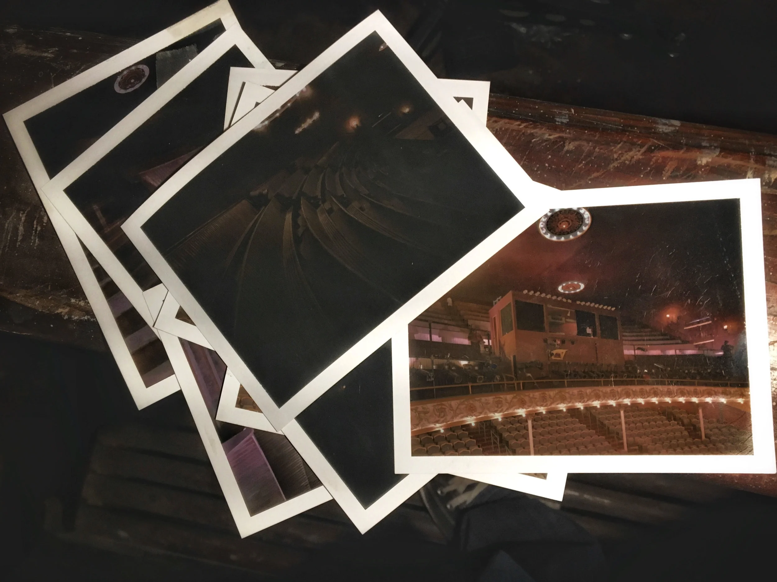 Test shots on large format Polaroid film. I was on light duty for the day, running around with a portable studio light while David Diener set up the long exposures on the camera.