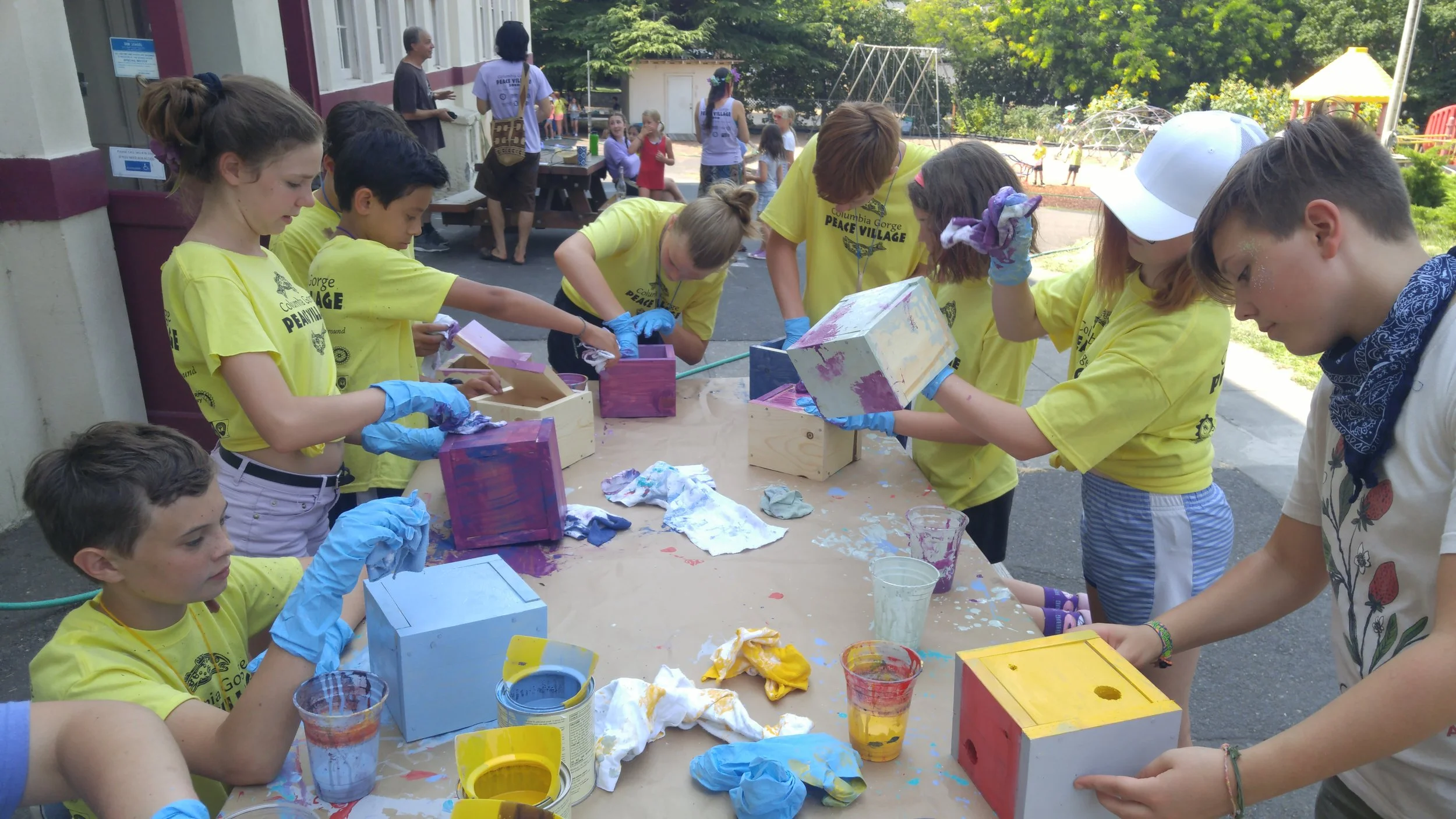 Kids DIY Peace Boxes @ Columbia Gorge Peace Village Camp