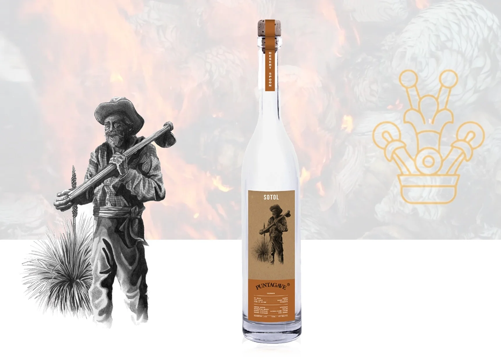 BAKED UNDERGROUND- Sotol PUNTAGAVE 86-Proof is a connoisseur delight and one of Mexico´s best kept secrets. It is an extraordinarily pure spirit with its own denomination of origin, highly valued for its rich flavors. It is an organic agave, wild-harvested in the Chihuahuan Desert of Northern Mexico which takes 15 years to mature. Cooked underground in an earthen pit. No herbicides, no insecticides, no fertilizers. Tasting Notes: Mown grass to the nose, toffee, black pepper spice, distinctive peppery snap, leather, tobacco. Fermented with champagne yeast. Concludes dry and earthy. Each bottle contains the distilled nectar of an estimated 15-year-old plant, providing the richest agave scent and flavor one can find in a Sotol.