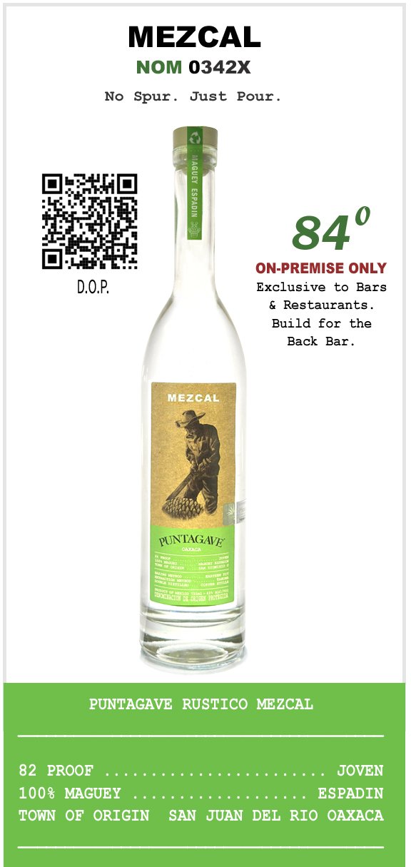 1001 Puntagave Rustico Mezcal - Joven 750ml