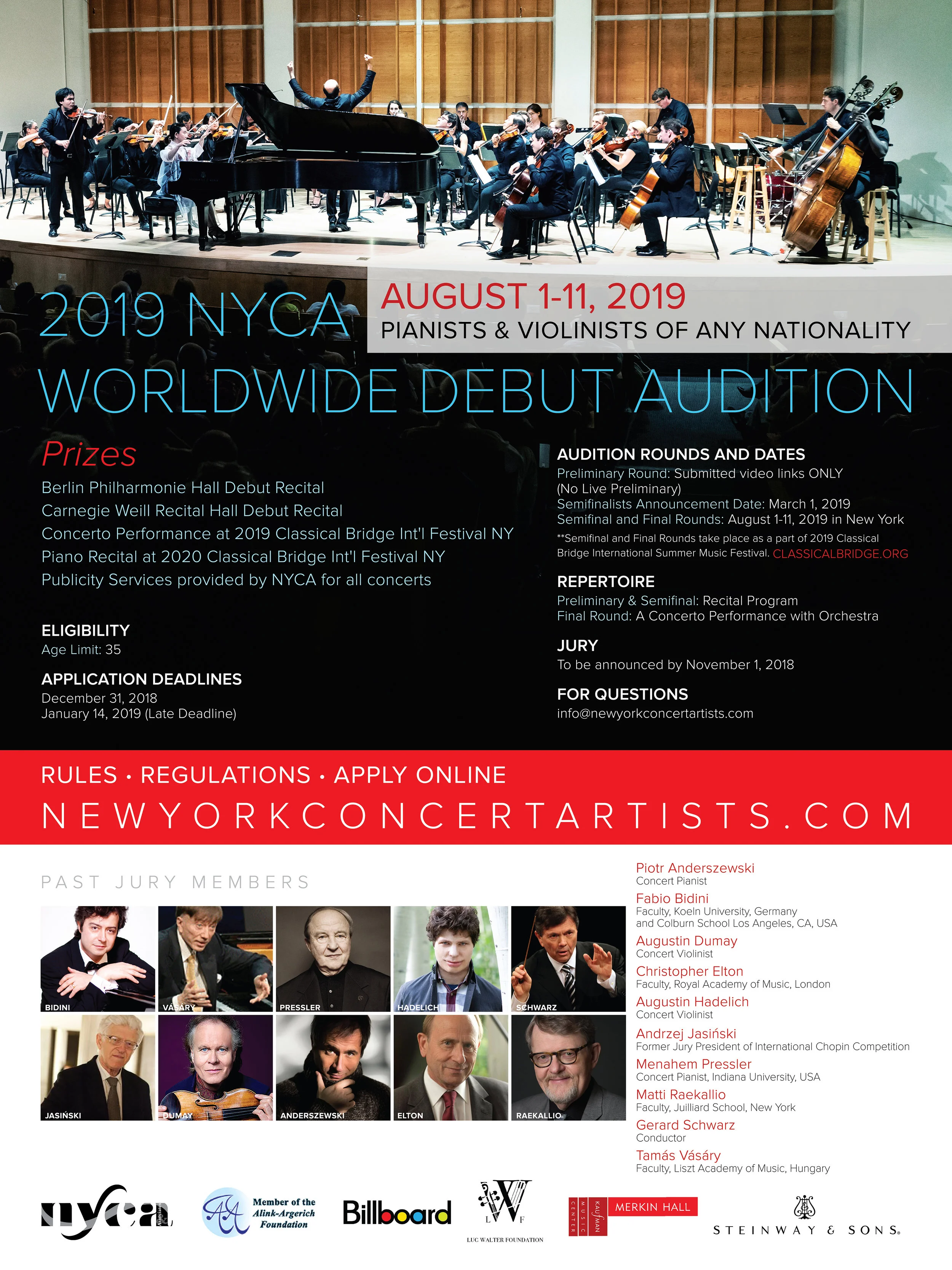 2019 Audition Application Fee