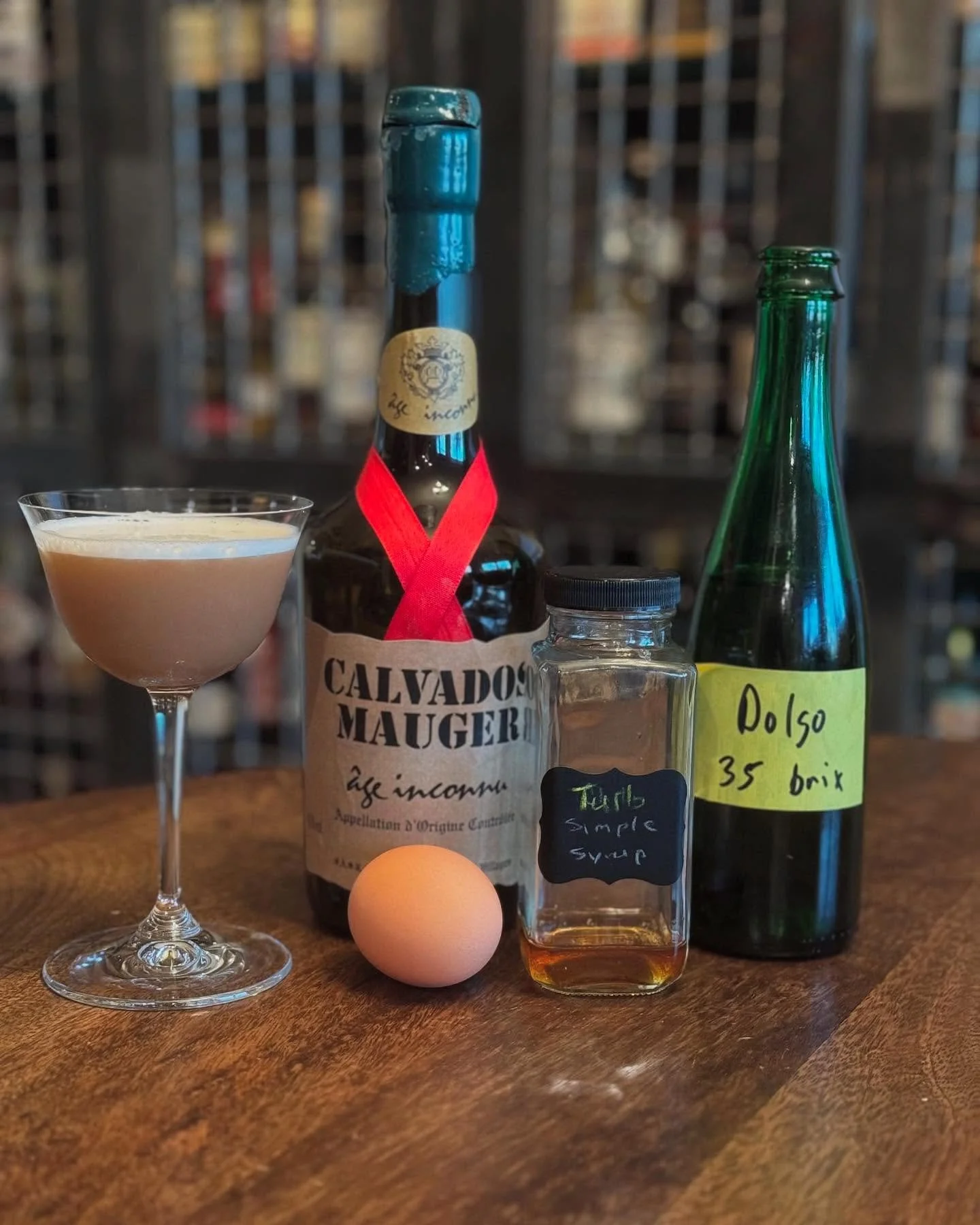 Calvados Sour
📸: @blair.richardson.180
&bull;
This is a Calvados Sour. We substituted cryo-concentrated crab apple juice in place of citrus, courtesy of our friends at Haykin Family Cider. Works perfectly for a sour!

2 oz Calvados
3/4 oz concentrat