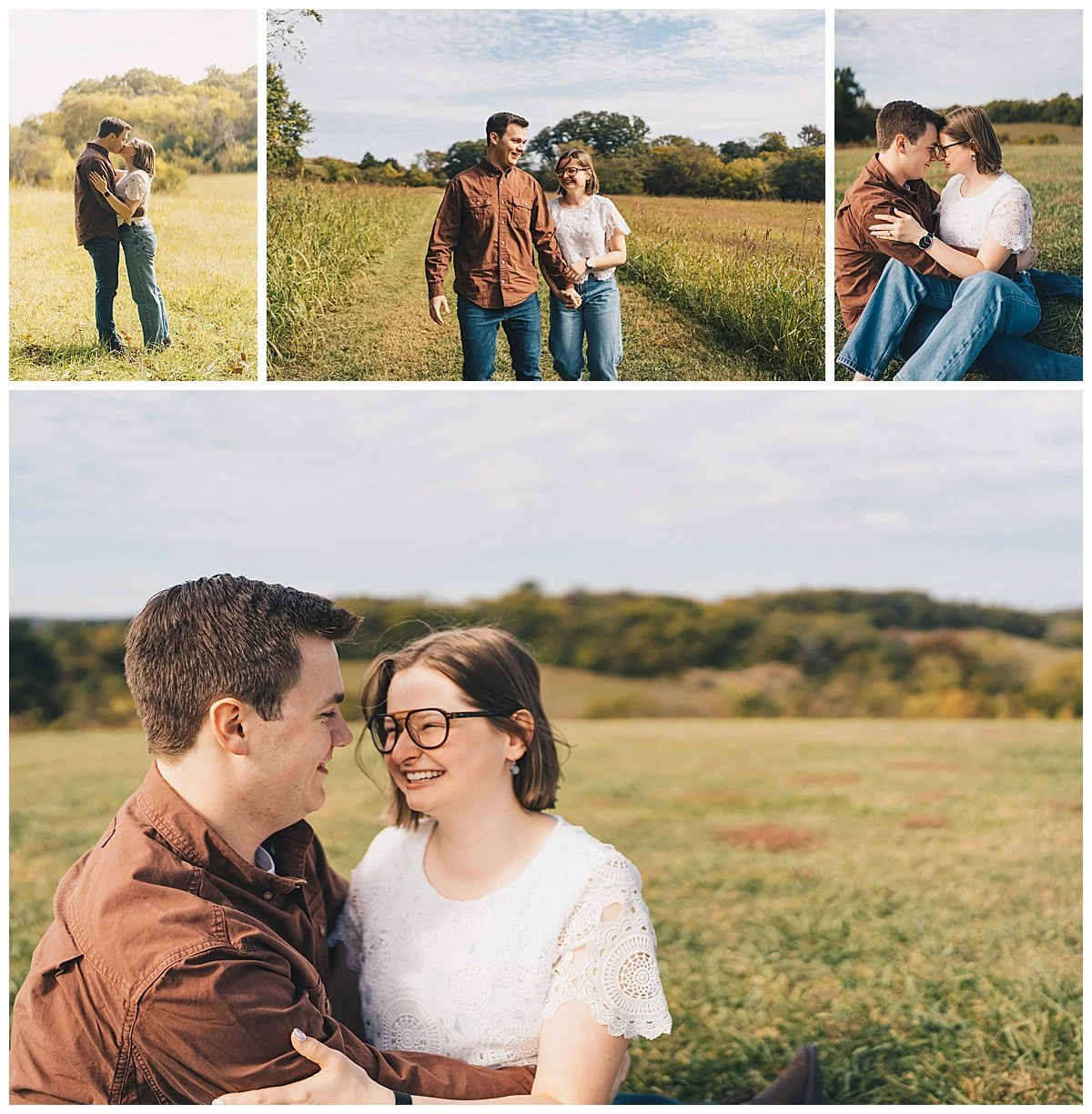 Mountain top engagement photos for couple in Tennessee