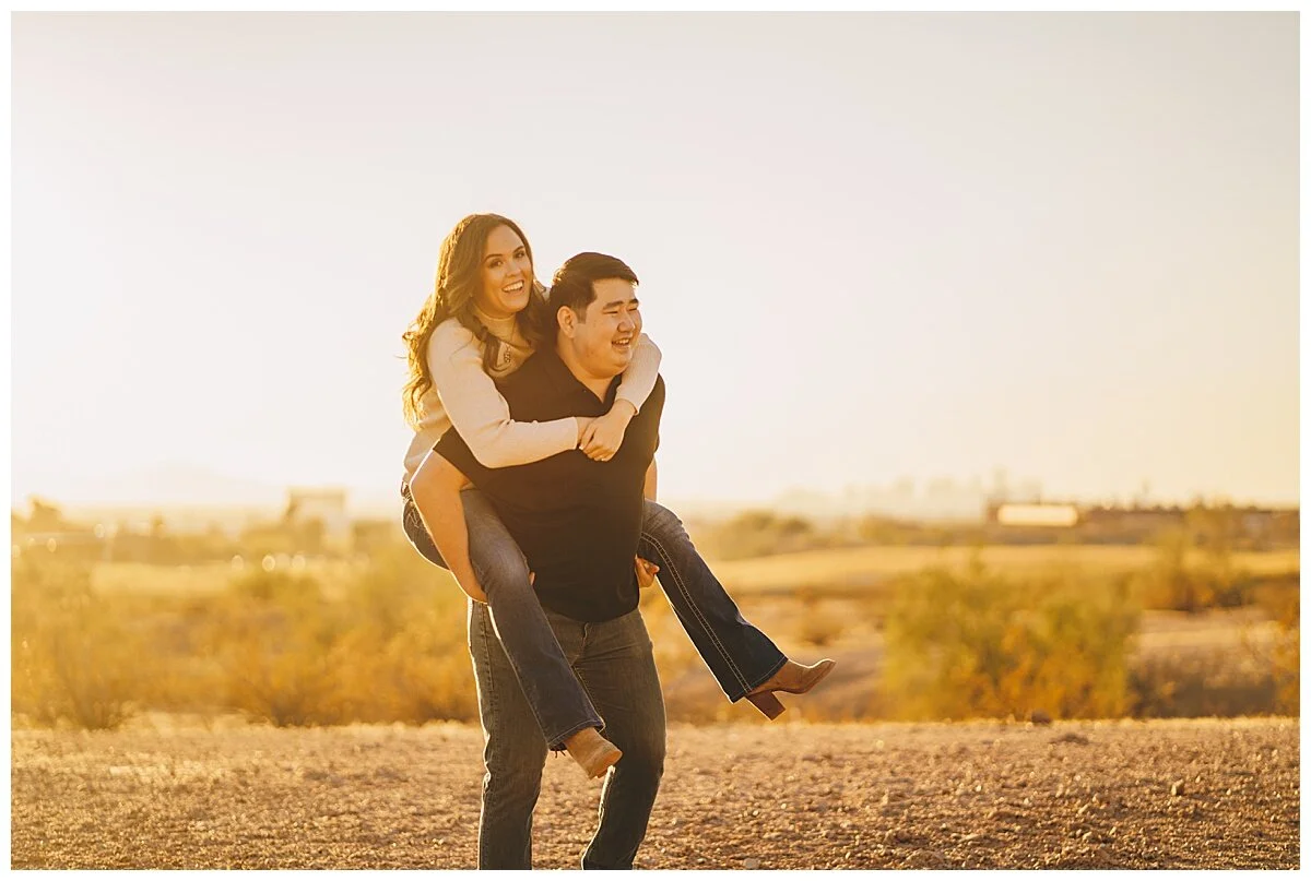 Grant and Alissa's Engagement Session at the Ancient Oasis of Papago Park in Phoenix, Arizona