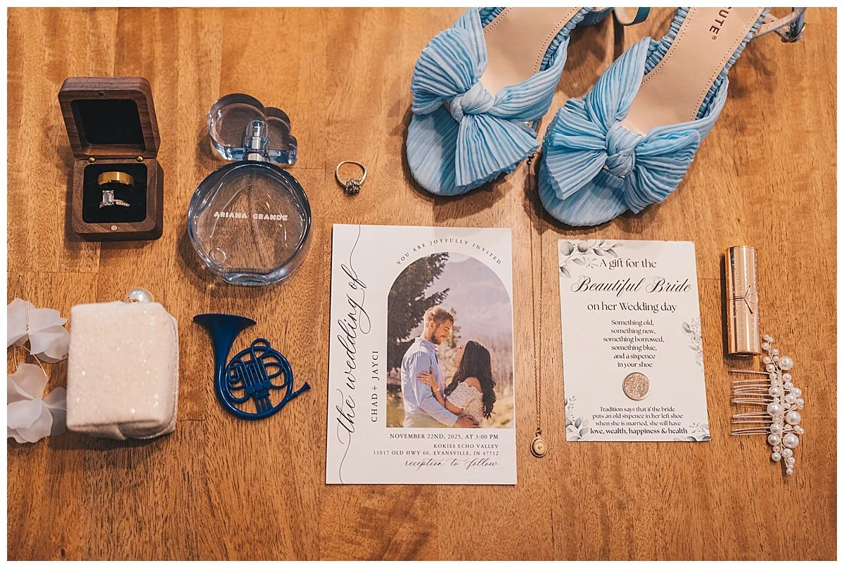 Couple's invitation suite for their wedding day