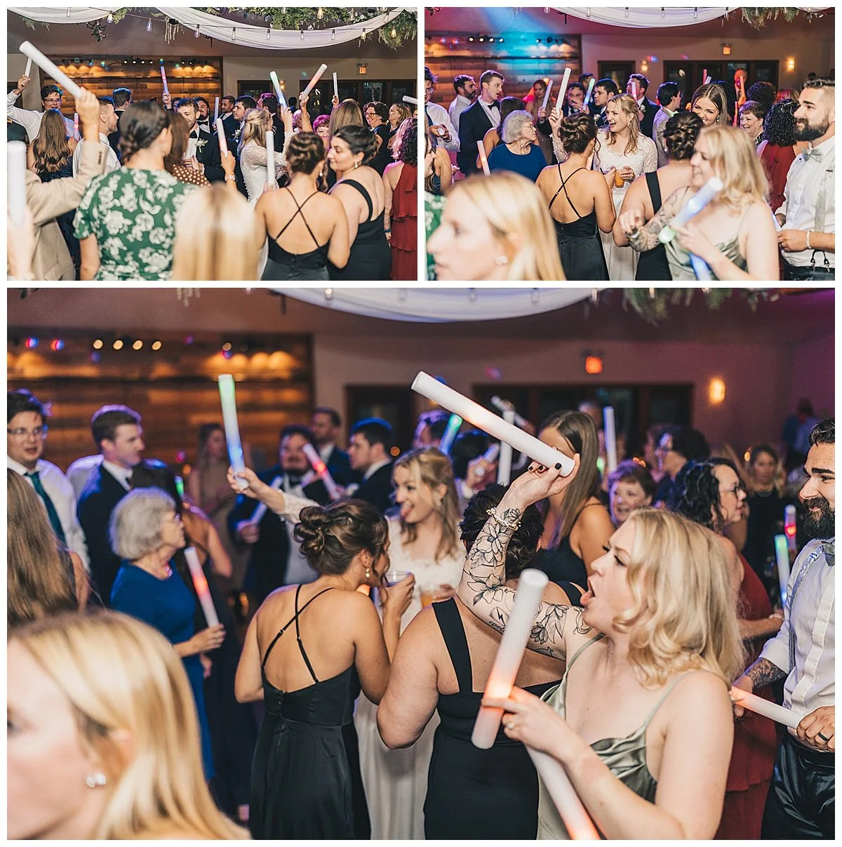 Fun reception at BlueBridge Event Center in Michigan