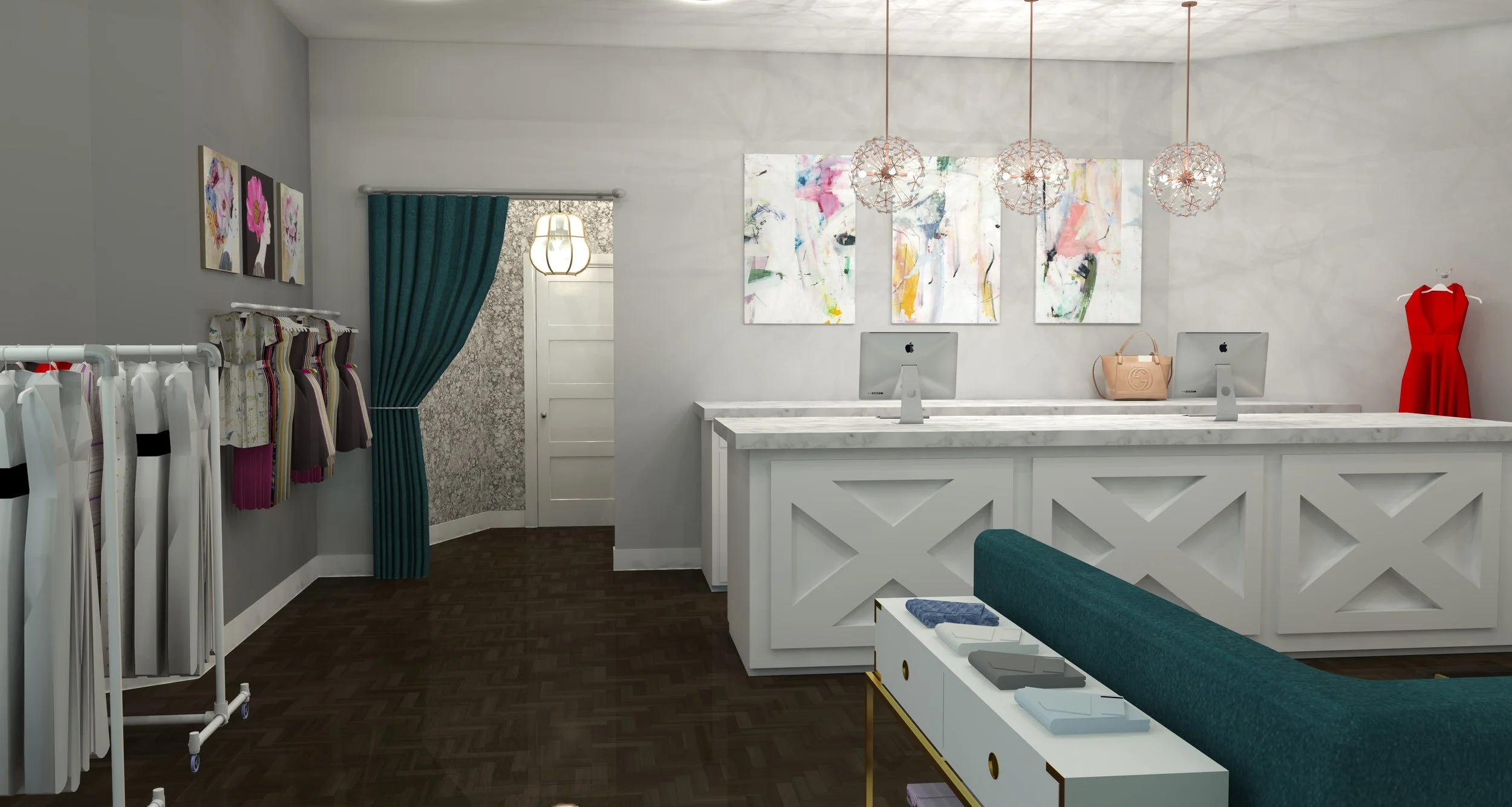 Main Merchandise Area and Checkout