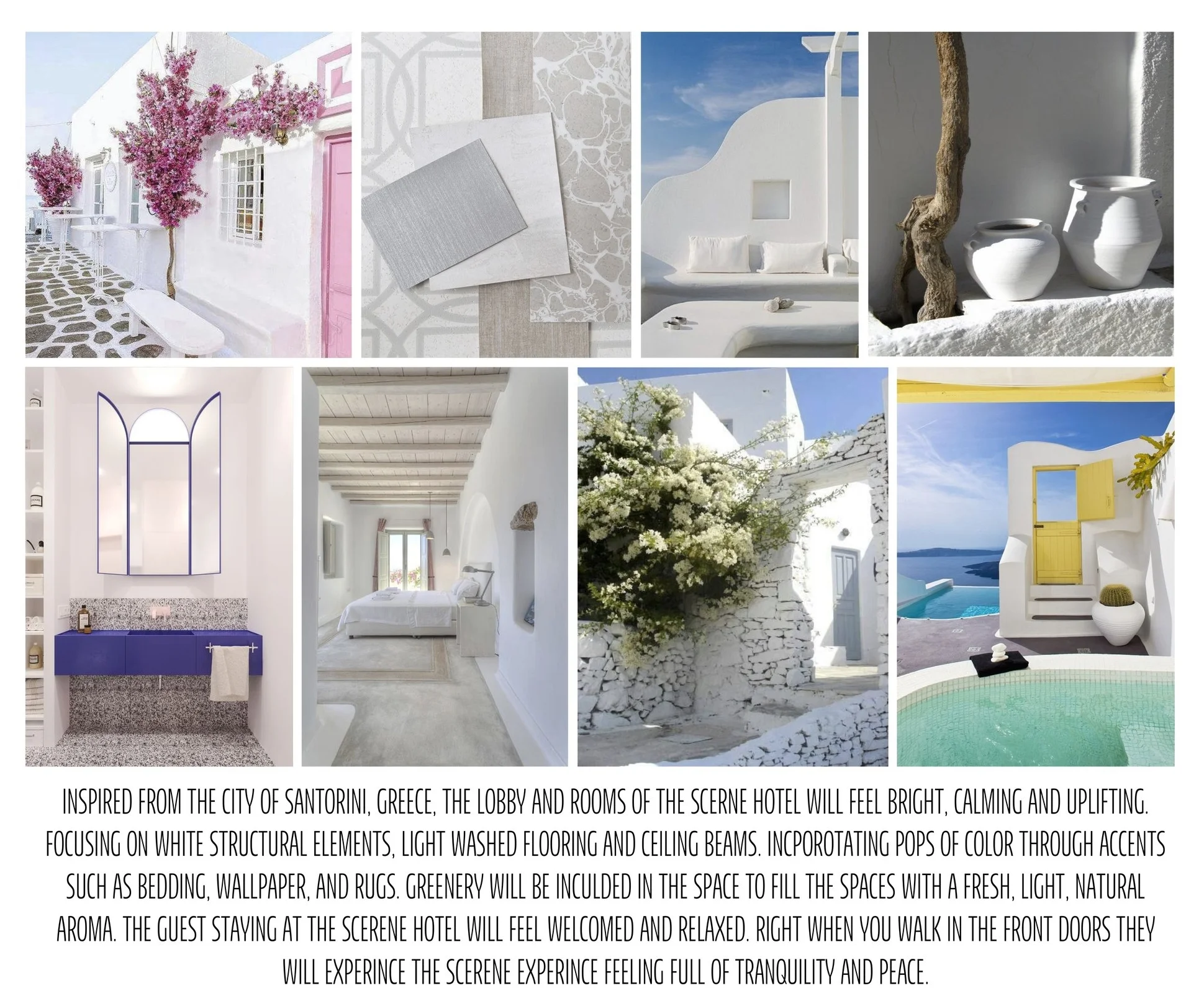 HOTEL CONCEPT BOARD FOR LOBBY AND ROOMS